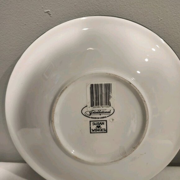 Certified International Susan Winget Halloween Pumpkin Dessert/Pie Plate 8-3/8” - Picture 2 of 3